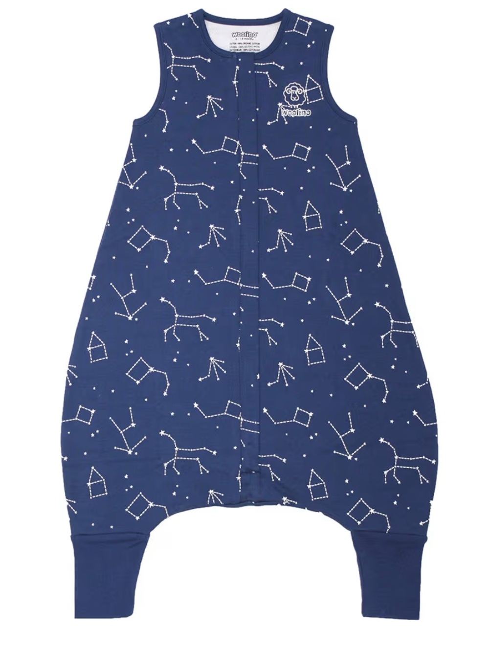 Woolino Baby Sleep Bag with Feet Merino Wool Organic Night Sky Sz 18-36 Months